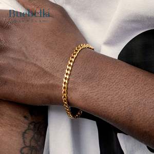 Pulsera de eslabones cubanos de Plata de Ley 925 chapada en plata de 5mm para hombre con joyería de estilo Hip Hop de moissanita para regalo - Product Image 1