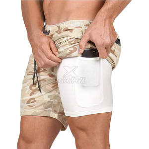 Shorts de sport décontractés tendance pour hommes, matière extensible légère, séchage rapide, respirant, pour yoga, pilates, jogging, quotidien - Product Image 5