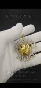 Pendentif Hip Hop My World Earth Plaqué or 10k Diamant cultivé en laboratoire Accessoire collier personnalisé pour hommes et femmes - Product Image 2