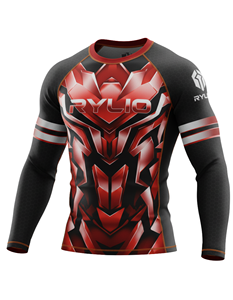 Logotipo personalizado sublimado BJJ MMA Rash Guard camisa de compresión de manga larga Spandex protección UV ropa de gimnasio de secado rápido - Product Image 6