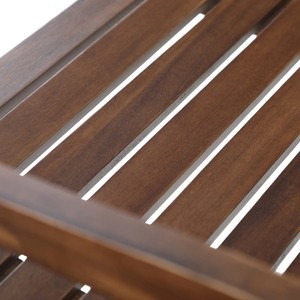 ม้านั่งในสวนไม้สักสีน้ำตาลเข้มผลิตในประเทศอินโดนีเซีย - Product Image 2