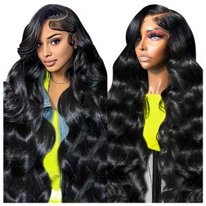 Perruque longue en cheveux vierges vietnamiens 100% naturels, cuticules alignées, double trame, dentelle HD sans colle, pré-épilée, cheveux de bébé transparents - Product Image 2