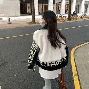 Col de fée en cuir véritable toile imperméable automne hiver veste à manches longues haut Streetwear - Product Image 3