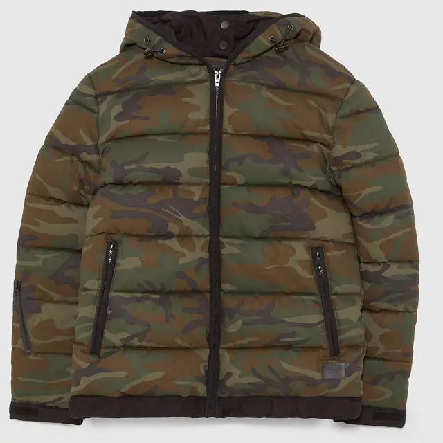 Mens outdoor waterproof camouflage training jacket and winter coat camouflage jacket quilt warm liner camo jacket