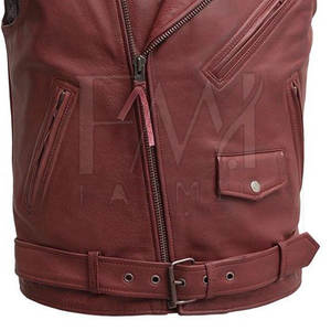 Venta caliente de calidad superior al por mayor mujeres Chaleco de cuero con tamaño personalizado nuevo diseño Chaleco de cuero precio barato - Product Image 2