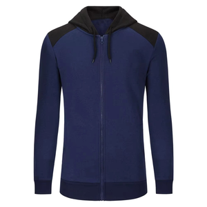 Tela de lana pesada para calidez y comodidad en otoño e invierno Sudadera con capucha con cremallera completa y bolsillo de canguro - Product Image 3