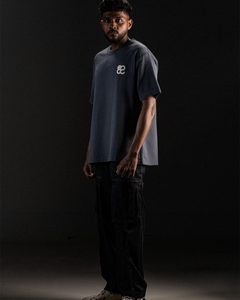 เสื้อยืดผ้าฝ้ายสไตล์วินเทจสำหรับผู้ชายเสื้อยืดโอเวอร์ไซส์ทำจากผ้าฝ้าย100% GSM สำหรับผู้ชายกำหนดได้เอง - Product Image 2