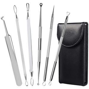 ZUOL INSTRUMENTS Stainless Steel Blackhead Acne <b>Needle</b> Remover Set for Nose & Face Pore Extraction Skin Care Tools Zipper <b>Case</b> - Product Image 5