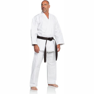 Vêtements d'arts martiaux unisexe à logo personnalisé uniformes de karaté de couleur unie de bonne qualité classique décontracté confortable léger - Product Image 3