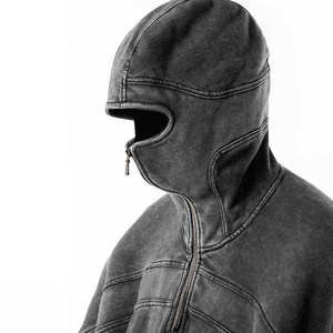 Nuevo 2024 OEM Vintage Washed Plain Grey color Hoodies, Heavy GSM Cotton High Quality Men's Hoodies, Custom Men's Hoodies - Product Image 1