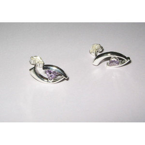 Shah Gems 925 Sterling Silver Smoky Quartz <b>Stud</b> <b>Earrings</b> for Women Trendy Drop Design for Engagement Wedding Party - Product Image 1