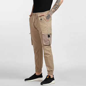 Customized Men <b>Joggers</b> for Summer <b>Lightweight</b> Plain Dyed Quick Dry Fabric Straight Pattern Sports Pants Dark Wash - Product Image 3