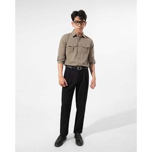 TST 8164 Classic Style <b>Mens</b> Long Sleeve <b>Dress</b> <b>Shirt</b> with Box Pocket and Regular Fit - Product Image 4