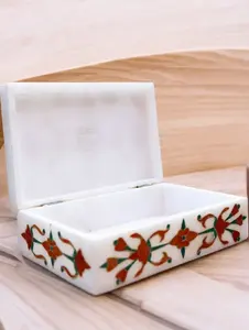 กล่องเครื่องประดับหินอ่อนมุกสีแดงงานฝีมือที่ทันสมัยค้นหามากที่สุดตรงจากผู้ผลิตอินเดีย - Product Image 2