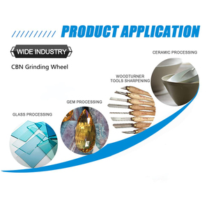 Outil de tournage sur bois 8 "Carbure <span class=keywords><strong>4</strong></span> en 1 Meule Cbn galvanisée Outils en acier à grande vitesse <span class=keywords><strong>Roue</strong></span> CBN - Product Image 5