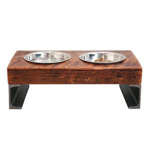 Juego de cuencos y comederos ecológicos de madera natural para mascotas con diseño de base antideslizante para gatos y perros, compra al precio más bajo - Product Image 6
