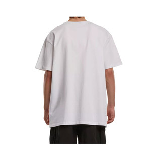 Camiseta Extra Grande de Algodón 100% Orgánico para Hombre, con Hombros Caídos, Logotipo Personalizado, Básica, Gruesa, Larga, Ligera - Product Image 2
