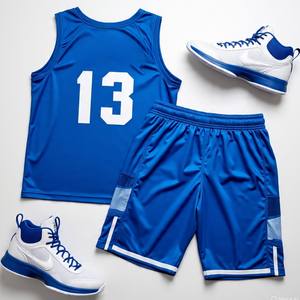 Ensembles d'uniformes de basket-ball personnalisables Plus Size 100% Polyester Sublimation Technique avec nom de l'équipe - Product Image 1