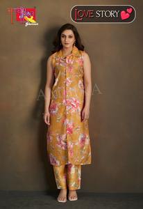 Moulin de Vetican imprimé en feuille d'aluminium avec ceinture, haut avec bas, vêtements indiens et pakistanais du fabricant Maruti Fashion - Product Image 2