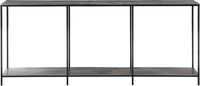 Table de Console en métal de finition noire de couloir pour la table de Console supérieure en métal de rectangle argenté de chambre à coucher et de salle à manger pour le petit espace