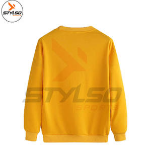 เสื้อเหงื่อสีเดียวคอลูกเรือแขนยาวขนแกะเสื้อเหงื่อสำหรับผู้ชายและผู้หญิงในราคาขายส่ง - Product Image 2