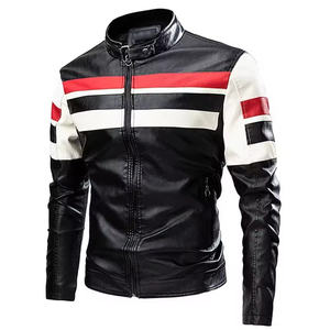 Meilleure vente de veste en cuir noir, coupe décontractée et matière souple et fluide. Disponible à prix de gros. - Product Image 1