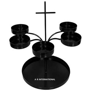 Candelabro de Hierro de 5 Brazos Más Vendido, Soporte Decorativo de Alambre de Hierro para Regalos de Cumpleaños, San Valentín, Navidad y Otros - Product Image 1