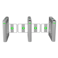 Barrière pivotante automatique pour piétons en acier inoxydable avec contrôle d'accès par RFID et reconnaissance faciale