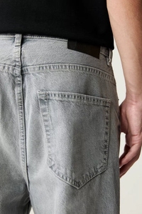 Pantalones Vaqueros Holgados Grises Personalizados de Moda para Hombre, Pantalones Vaqueros Holgados de Mezclilla, 100% Algodón, Estilo Oversize para Patinar - Product Image 5