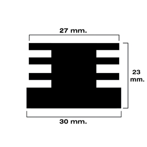 Contera Quadrata Interna Nera 30x30 mm. Blister 4 pezzi. - Product Image 3