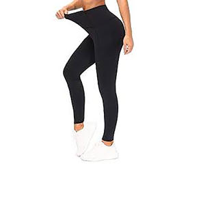 Leggings sin costuras de nailon para Fitness de moda para mujer, pantalones de Yogini personalizados para ejercicio de gimnasio de cintura alta, botón transpirable para correr - Product Image 6