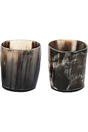 แก้วฮอร์นควายเป็นมิตรต่อสิ่งแวดล้อมทันสมัยแก้วเบียร์ไวกิ้งทำมือทรงสั้นขอบเหล็กด้วยงานฝีมือสุดหรู - Product Image 5