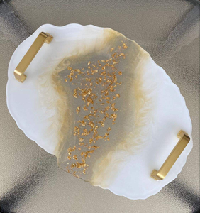 Plateau en résine solide, décoration de luxe pour la maison, écologique, fait main, artisanal, qualité standard, fabriqué en Inde - Product Image 1