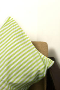 100% coton teint en fil taies d'oreiller vert clair rayé tissé américain carré housse de coussin personnalisé pour la maison hôtel hôpital - Product Image 4