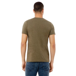 Camiseta Unisex de Algodón 100% Tejido, Color Verde Oliva Jaspeado, 220g, Manga Corta - Product Image 2