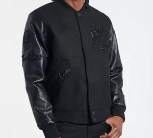 Chaqueta Universitaria Bomber de Manga Larga Personalizada OEM para Hombre, Cuello Alto, Invierno, Forro Polar Grueso, Transpirable, Cortavientos, Secado Rápido - Product Image 2