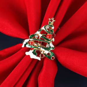 Anneaux de serviette en métal de luxe pour les tables de mariage - Décoration de table haut de gamme écologique - Product Image 4