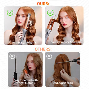 गर्म बिकने वाली इलेक्ट्रिक 32 मिमी सिरेमिक पीसी हीटर समायोज्य गर्मी नेतृत्व वाले आयन घूर्णन हेयर कर्लर घरेलू उपयोग प्रीमियम गुणवत्ता - Product Image 3