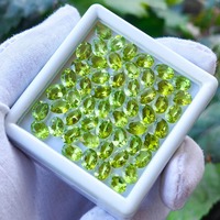Pierre précieuse naturelle de pierre de naissance d'août, péridot vert, ovale, taille facetée, 5x7mm, calibrée, certifiée, pour sertissage de bijoux, avec traitement par cire ou huile