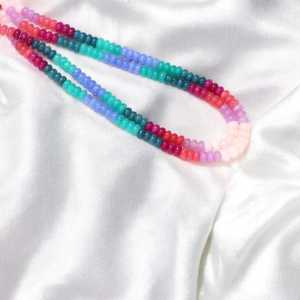 Cuentas de piedras preciosas de Rondelle lisas de cuarzo rosa de goma de mascar natural, cuentas de piedra pulida suelta de 8mm para fabricación de joyas al por mayor - Product Image 4