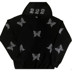 Sudadera con Capucha de Forro Polar 100% Algodón con Diseño de Estrella de Diamantes de Imitación Personalizada, con Cremallera Completa, la Mejor Calidad, Sudadera Urbana para Hombre - Product Image 3