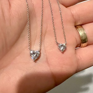 Collier pendentif solitaire en forme de cœur en diamant de laboratoire certifié IGI VVS, best-seller, pour femmes, bijoux minimalistes à bas prix - Product Image 6