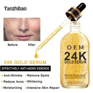Oem Koreaanse Huidverzorging 24K Goud Gezicht Serum 1.69Oz, Verhelderende En Anti-Aging Vochtinbrengende Crème Met Vitamine C, Hyaluronzuur En Arganolie - Product Image 2