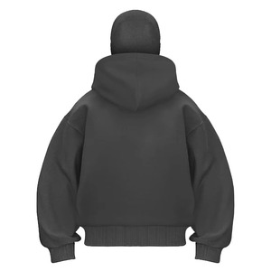 Dernière collection 2025 : Blouson à capuche zippé personnalisé avec logo, style streetwear homme, haute qualité, pour l'extérieur et l'hiver - Product Image 2