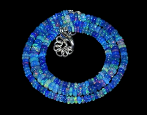 Collar de Plata con Cuentas de Ópalo de Fuego Etíope Natural de 3x5 mm, 18 Pulgadas, AAA, Joyería Étnica Hecha a Mano, Piedra Preciosa al por Mayor - Product Image 2