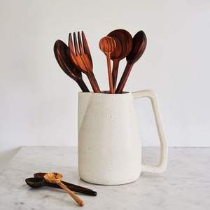 Juego de Cubiertos de madera de teca con diseño martillado Perfecto para un elegante comedor de boda y utensilios de cocina Uso de cubiertos Precios al por mayor - Product Image 4