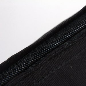 Bolso Tote de Gabardina Negra con Cremallera, 14W X 16H, Algodón Resistente para Publicidad, Uso Diario, Transferencia Térmica, en Blanco para Compras y Regalos - Product Image 5