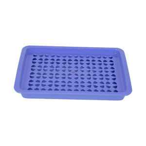 Plateau de rangement rectangulaire en plastique sans BPA, compatible lave-vaisselle, avec surface de drainage perforée pour l'organisation de la cuisine, séchage rapide - Product Image 3