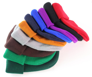 Bonnet personnalisé unisexe doux chaud hiver tricot bonnet chapeau femmes Logo personnalisé 100% acrylique revers bonnet casquette pour homme jacquard - Product Image 4