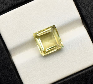 Quartz citron 100% naturel, taille carrée unique 4,70 carats, 10x6 mm / Pierre précieuse en quartz citron du Brésil pour la fabrication de bijoux - Product Image 2